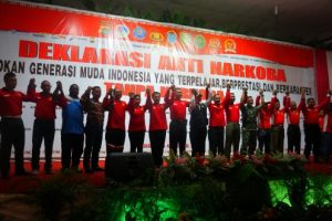 Deklarasi Anti Narkoba Di Nabire Di Buka Oleh Kabid Propam Polda Papua