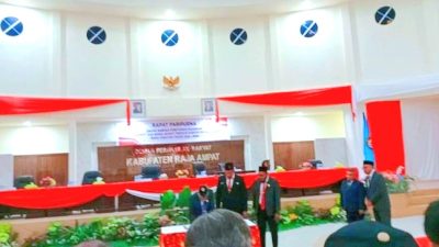 DPRK Raja Ampat Paripurna Penetapan “ORMAS” Sebagai Bupati dan Wakil Bupati Terpilih