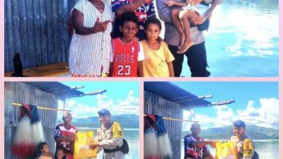 Bhabinkamtibmas Kampung Enggros Laksanakan Bhakti Sosial Dan Imbauan Kamtibmas Kepada Nelayan