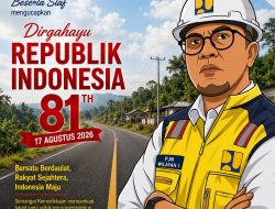 Ucapan Dirgahayu Ka. Satker PJN Wilayah I Papua Barat Daya