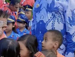 Songsong Dirgahayu RI Ke-81, 1.328 Anak TK~PAUD Meriahkan Karnaval Di Kabupaten Jayapura 